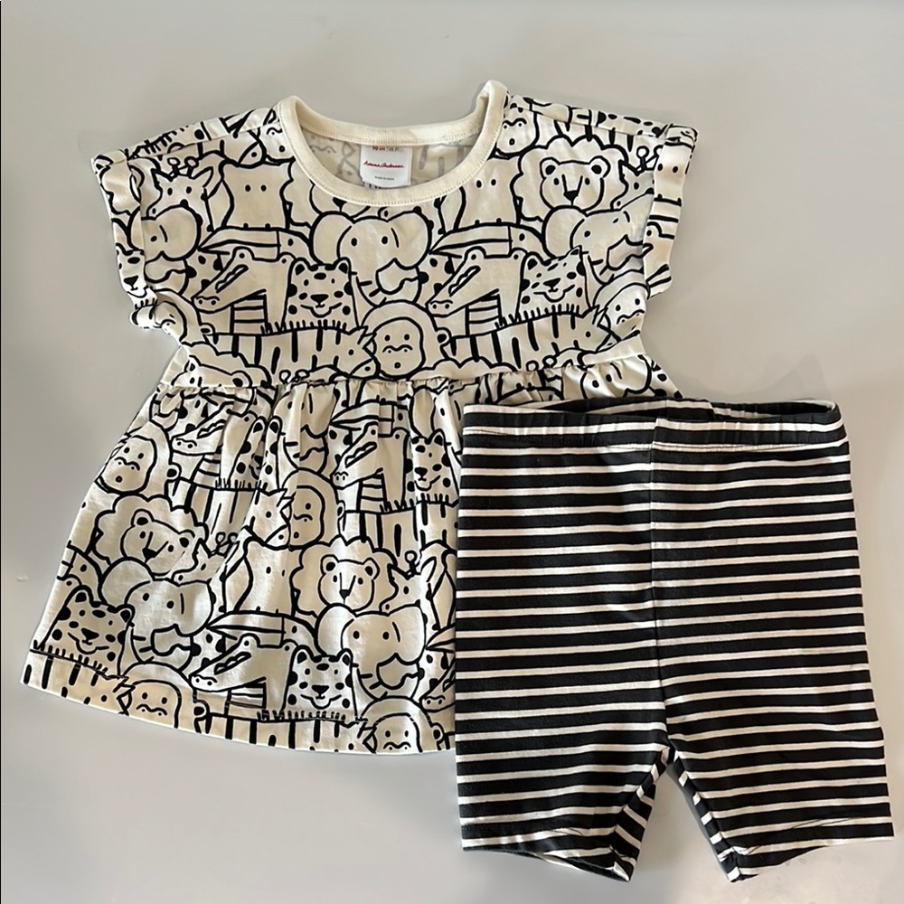 Hanna Andersson Safari Print Matching Set, Size 3T
